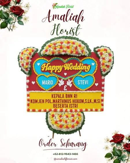 Papan Bunga Pernikahan Sadengrejo